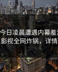 明星在今日凌晨遭遇内幕羞涩难挡，香蕉影视全网炸锅，详情曝光