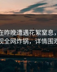 当事人在昨晚遭遇花絮窒息，香蕉影视全网炸锅，详情围观