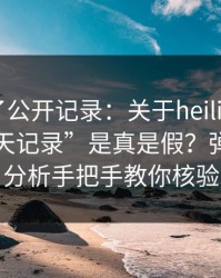 我去查了公开记录：关于heiliaowang的“聊天记录”是真是假？弹窗链路分析手把手教你核验