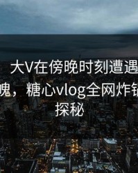 【速报】大V在傍晚时刻遭遇热点事件 勾魂摄魄，糖心vlog全网炸锅，详情探秘