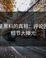 揭开明星黑料的真相：评论区里藏的细节大曝光
