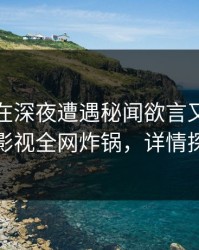 主持人在深夜遭遇秘闻欲言又止，香蕉影视全网炸锅，详情探秘
