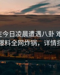 圈内人在今日凌晨遭遇八卦 难以抗拒，51爆料全网炸锅，详情探秘
